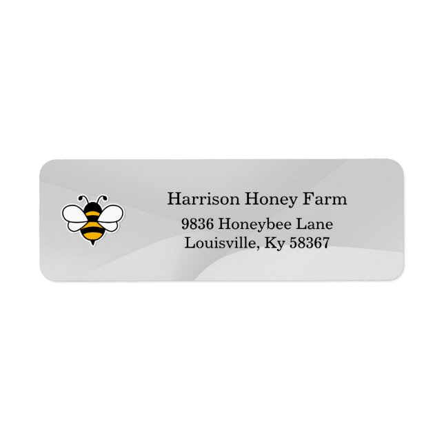 Étiquette Honey Business Return Address Label (Devant)