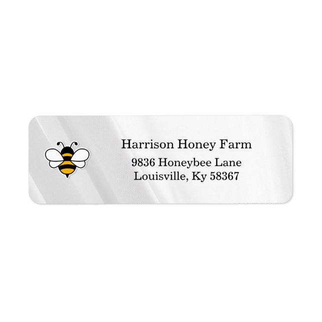 Étiquette Honey Business Return Address Label (Devant)