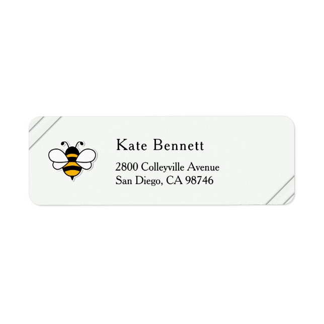 Étiquette Honey Business  Return Address Label (Devant)