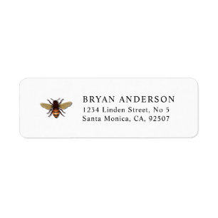 Étiquette Honeybee Return Address Label