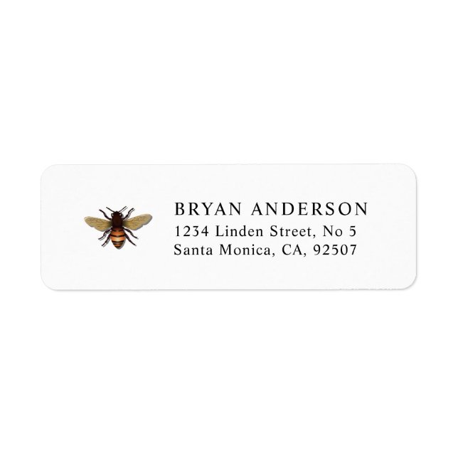 Étiquette Honeybee Return Address Label (Devant)