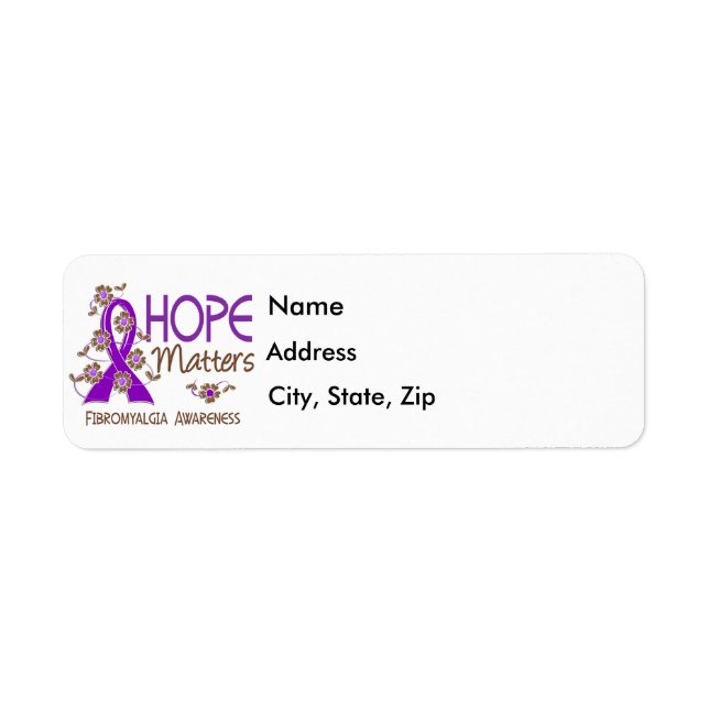 Étiquette Hope Matters 3 Fibromyalgie (Devant)