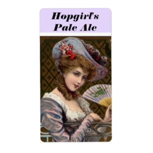 Étiquette Hopgirl Hopgirl's Pale Ale Jolie femme Bière Étiqu
