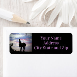Étiquette Horse and Sunset Return Address Labels