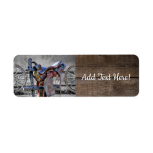 Étiquette Horse Saddle Corral clôture Western Wagon Wheels