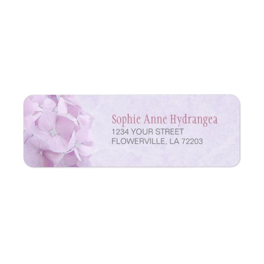 Étiquette Hortensia en pastel FlowersLabels