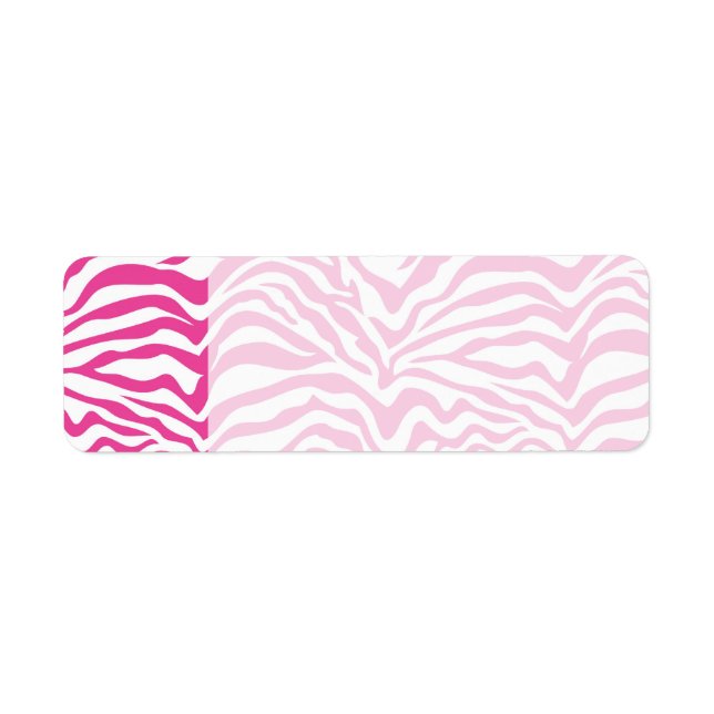 Étiquette Hot rose Zebra Imprimer Wild Animal Stripes Nouvea (Devant)
