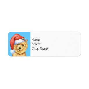 Étiquette Howlidays heureux Norwich Terrier