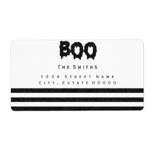 Étiquette Huez l'étiquette de adresse noir et blanc de