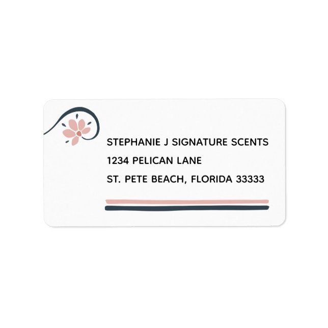 Étiquette Huiles essentielles Adresse de retour personnalisé (Devant)