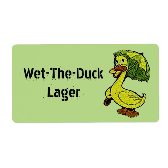Étiquette Humidifier le canard Humide-le-canard Bière Cadeau (Devant)