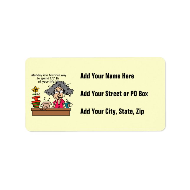 Étiquette Humour du lundi (Devant)