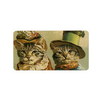Humour vintage, Chats de mariée victorienne en Cas