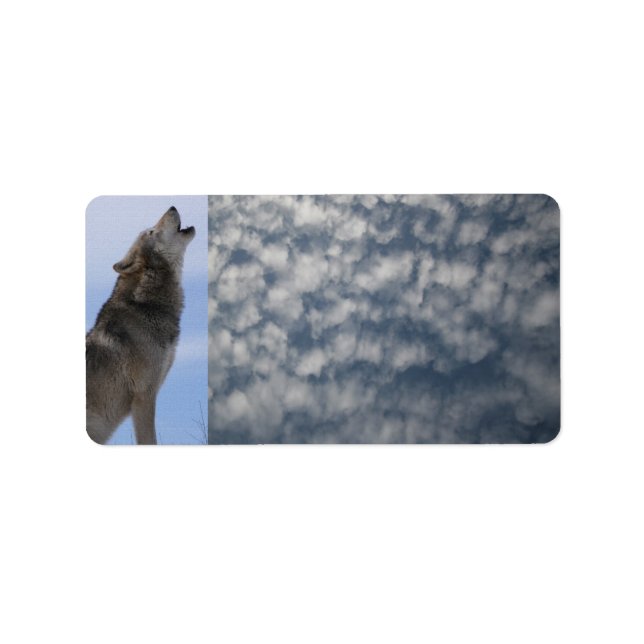 Étiquette Hurlement de loup et nuages (Devant)