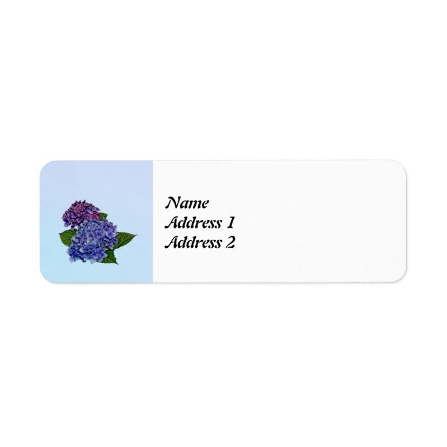 Étiquette Hydrangea dans les nuances de violet Enregistrer l (Devant)