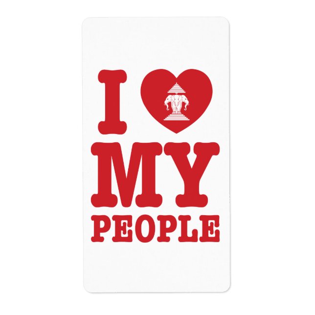 Étiquette I Heart (Love) Erawan My Lao People (Devant)