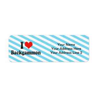 Étiquette I Love Backgammon