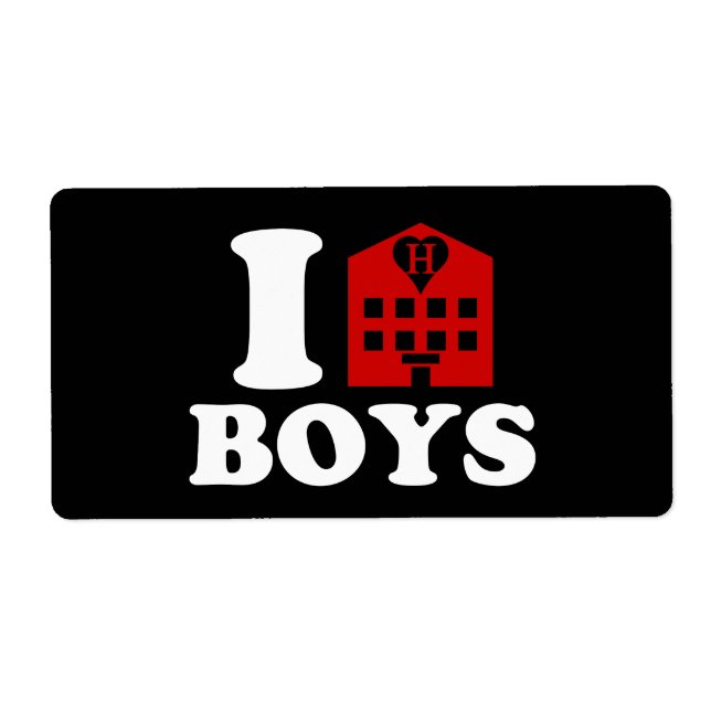Étiquette I Love Hotel Boys (Devant)