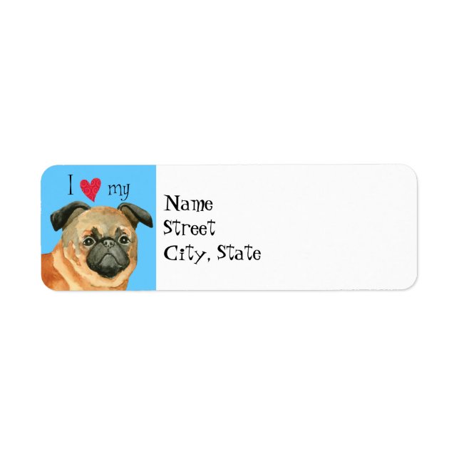 Étiquette I Love my Petit Brabancon (Devant)