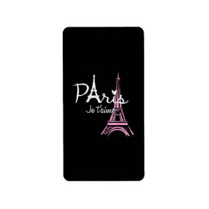 Étiquette I Love Paris Tour Eiffel France Souvenir français