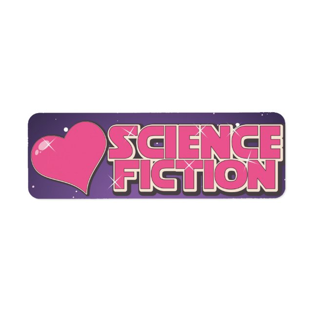 Étiquette I Love Science fiction (Devant)