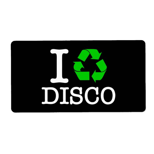 Étiquette I Recycle Disco (Devant)