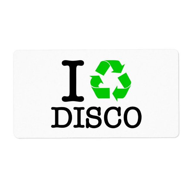 Étiquette I Recycle Disco (Devant)