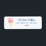 Étiquette Ice Cream Party Birthday Kids Adresse<br><div class="desc">Ice Cream Party Anniversaire Enfants Étiquette de adresse,  customisez plus loin si vous le souhaitez. twoteendesign@gmail.com</div>