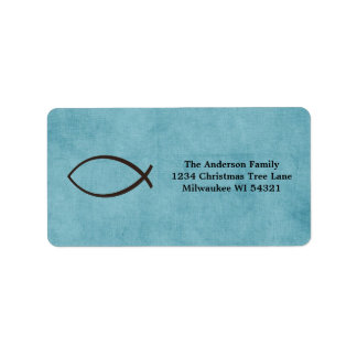 Étiquette Ichthys Jésus Poisson Symbole chrétien Personnalis