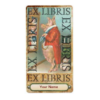 Étiquette ID plaque de livre de porc