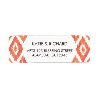 Étiquette Ikat orange