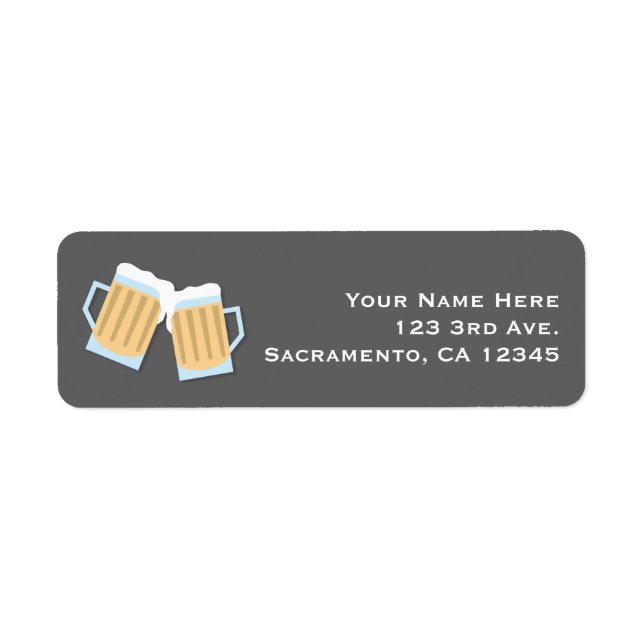 Étiquette Il y a un bébé brassant des mugs de bière Douche G (Devant)