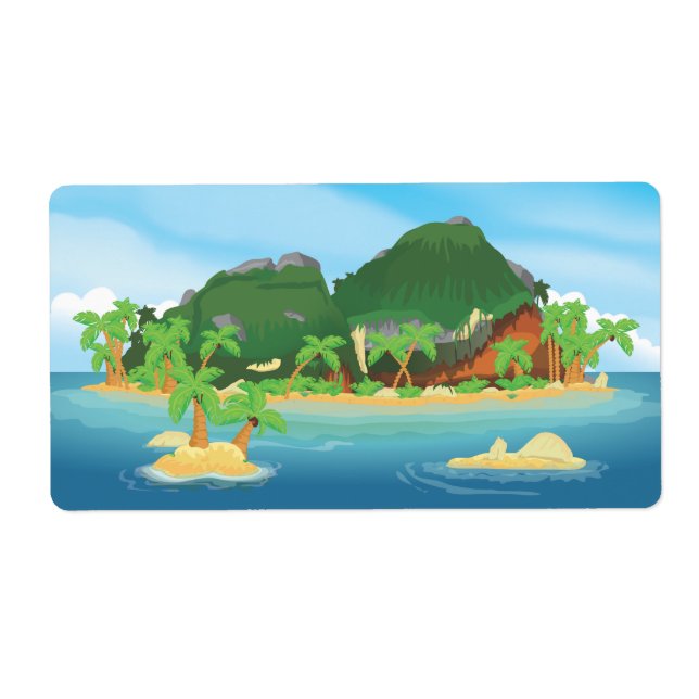 Étiquette Île au trésor tropical (Devant)