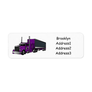 Étiquette Illustration de camion semi-remorque