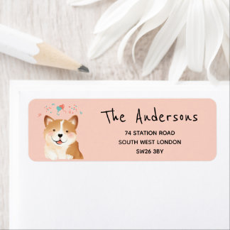 Étiquette Illustration de chien Corgi gallois Animal de comp