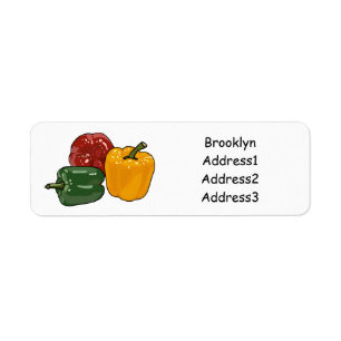 Étiquette Illustration de dessin de Capsicum