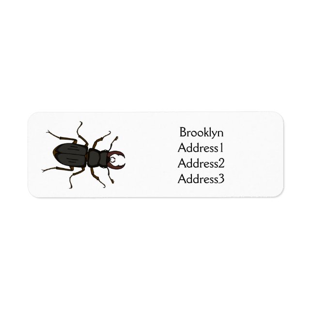 Étiquette Illustration de l'insecte du dendroctone du pin (Devant)