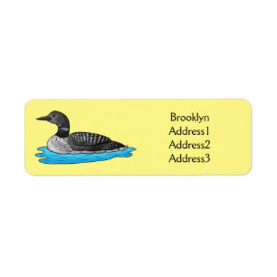 Étiquette Illustration de Loon bird