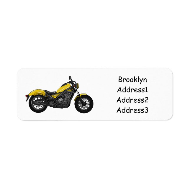 Étiquette Illustration de moto Cruiser (Devant)