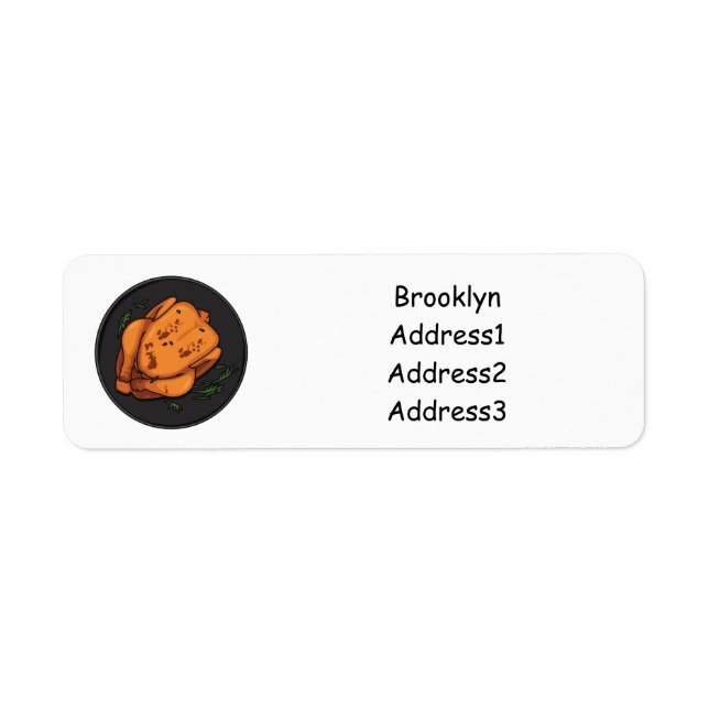 Étiquette Illustration de poulet rôti (Devant)