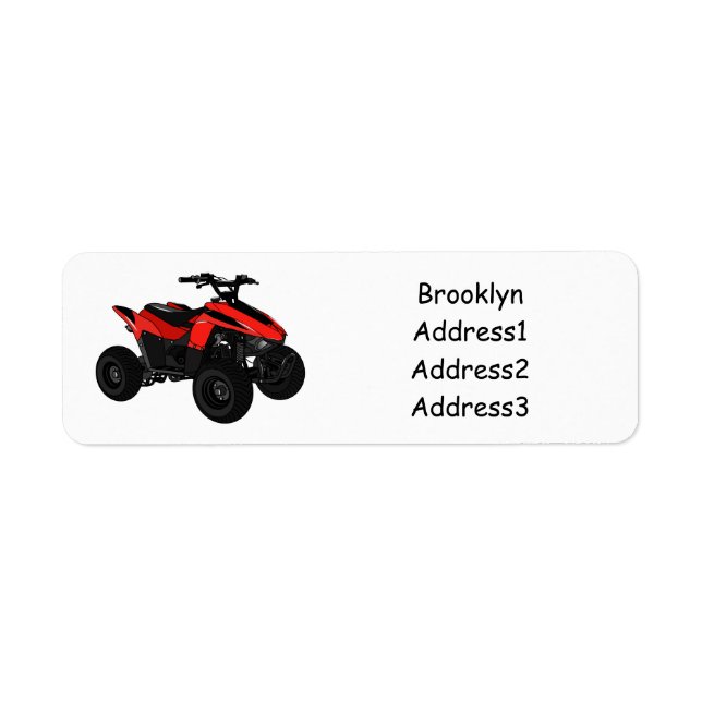 Étiquette Illustration de Quad bike atv (Devant)