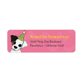 Étiquette Illustration du Chien du Parti Jack Russell