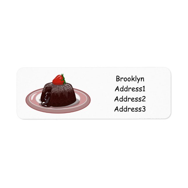 Étiquette Illustration du gâteau de lave au chocolat (Devant)