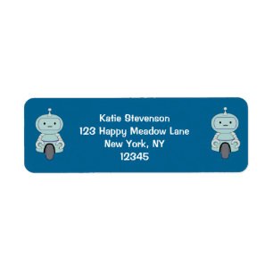 Étiquette Illustration du robot mignon