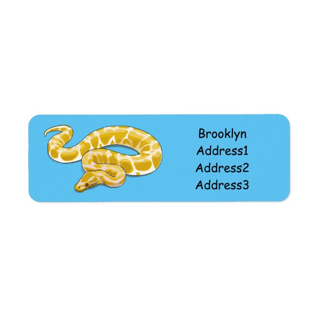 Étiquette Illustration du serpent python birman (Devant)