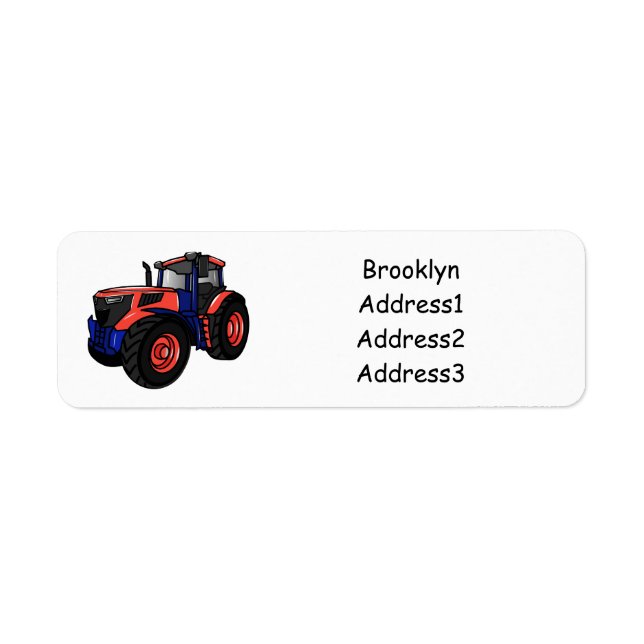 Étiquette Illustration du tracteur (Devant)