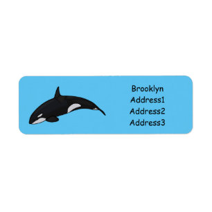 Étiquette Illustration d'une baleine tueuse