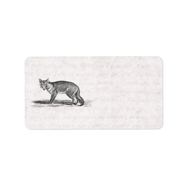 Étiquette Illustration Foxy Fox vintage - Renards des années (Devant)
