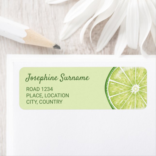 Étiquette Illustration Fruit Citrus Lime Avec Texte Personna (En situation)