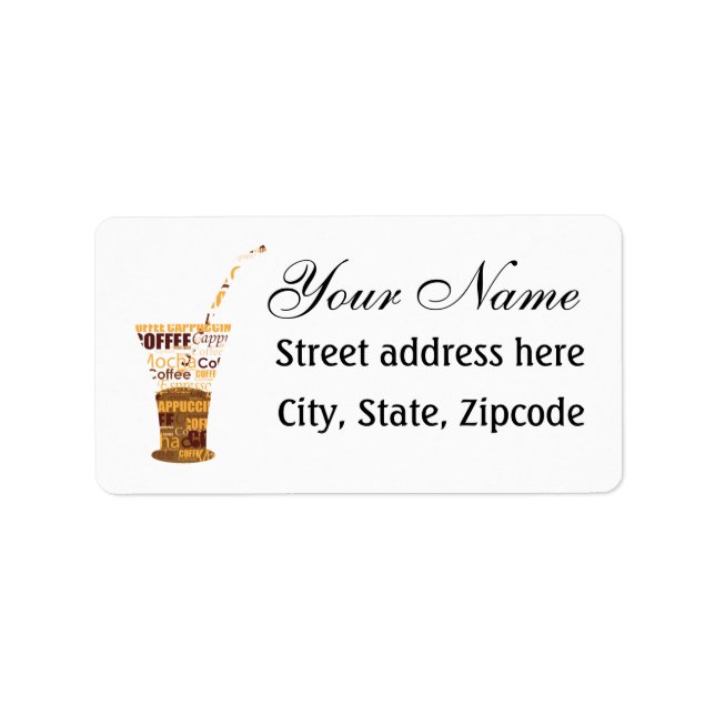 Étiquette Illustration moderne du café (Devant)